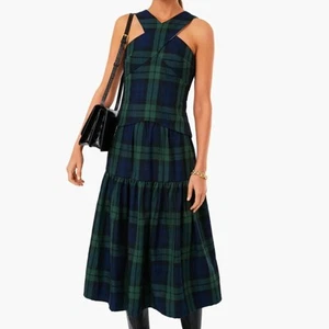 Nina Blanc Tartan Crossover Tribute Top & Skirt Set XS Tuckernuck - Picture 1 of 9