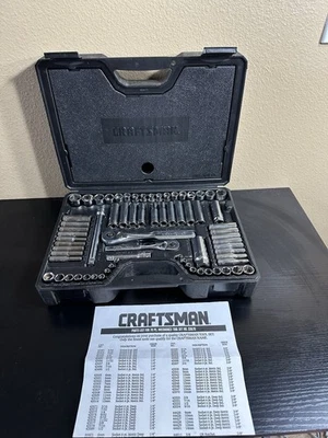 Juego de enchufes métricos y SAE Craftsman de colección 70 piezas unidad de 1/4" y 3/8" EE. UU. Foto 1 de 4