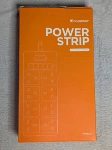 IecoPower 8-fach Verlängerungskabel - 4 USB Ports Mehrfachsteckdose mit Überspannungsschutz - Bild 1 von 5