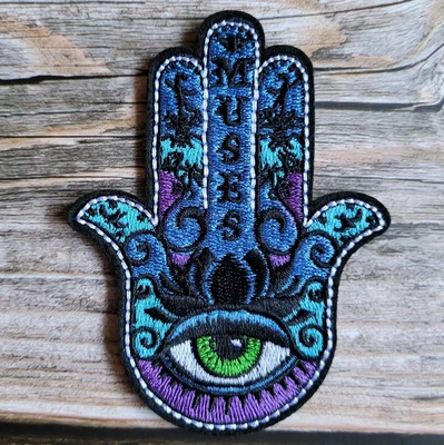 Musas Oculto Ojo Hindú Nueva Era Mágico Bordado Hierro en Parche Foto 1 de 2