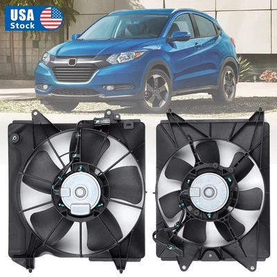 Conjunto de ventilador de refrigeración del radiador del motor 2 piezas para Honda HR-V 19015-51B-H01 2016-2018 Foto 1 de 4
