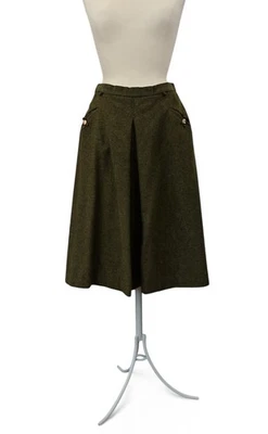 Genuine Vintage 90s Wool Skirt Classy Elegant Pleat Tyrol Bavarian - UK 10 - Image 1 of 4