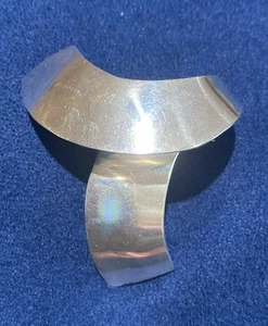 MM34 Mexico 925 Sterling Silver Folded Ribbon Design Pin Brooch - Picture 1 of 5