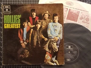 THE HOLLIES Greatest LP 1968 VG+ UK PRESS w/ INNER Parlophone VINYL Import NASH - Picture 1 of 6