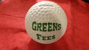 Golfing Golf Golfer Novelty "Greens Fees" Golf Ball Coin Bank fun gag gift sport - Picture 1 of 4