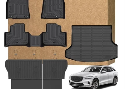 GINOWY-Floor Mats and Cargo Liner for Genesis GV70 2022-2025(Not fit Electrif - Image 1 of 4