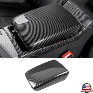 For Audi A4 A5 B9 2017-2025 Carbon Fiber Center Console Armrest Box Cover Trim - Picture 1 of 10