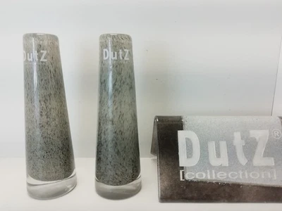 1 Dutz Solifleur New Grey Vase 15 cm Glas mundgeblasen rund glasvase grau - Bild 1 von 4