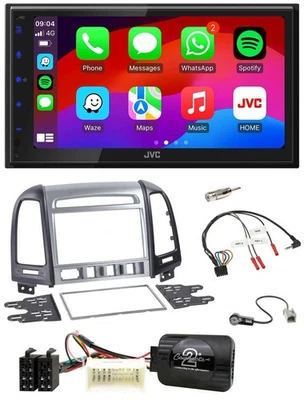 JVC Bluetooth USB Lenkrad 2DIN DAB Autoradio für Hyundai Santa Fe 4 Schalter 200 - Bild 1 von 4