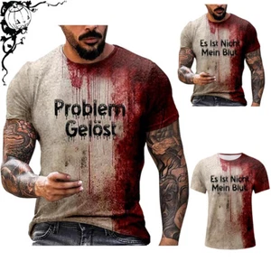 Problem Gelöst Blutiges Frauen Männer Horror T-Shirt Lustige Halloween-Geschenke - Bild 1 von 14