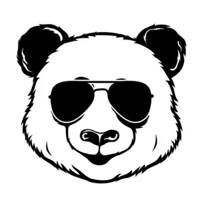 Calcomanía de vinilo troquelada PANDA OSO pegatina para coche ventana parachoques de pared DIVERTIDO personalizado - Imagen 1 de 7