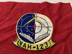 Original Vietnam War US Navy VAH-123 Heavy Attack Squadron Patch 7 inch - Picture 1 of 6