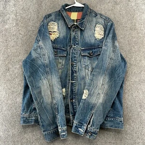 Legacy Edition Denim Jacket Mens XL Blue Dark Wash Artisan Series Coat - Picture 1 of 13