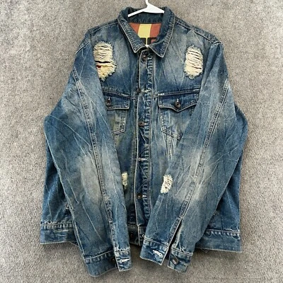 Chaqueta Vaquera Legacy Edition Para Hombre XL Azul Lavado Oscuro Serie Artesanal Abrigo Foto 1 de 4