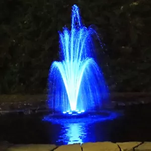 Ocean Mist Magic Pond Floating Fountain PJ2000 - 1580 GPH, RGB LEDs, 65ft Cords - Picture 1 of 9