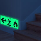  Corridor Wall Sticker Pvc Warning Sign Luminous EXIT Signs Stickers