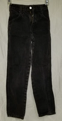 Jeans De Colección Años 80 Gitano Niños Niñas 8 Slim Negros 100% Algodón Cintura Alta Pierna Cónica Foto 1 de 4