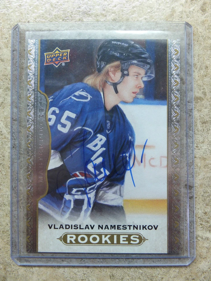 14-15 UD Upper Deck Masterpieces #173 Rookies RC VLADISLAV NAMESTNIKOV Autograph - Image 1 of 1