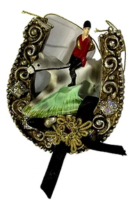 Katherines Collection Hufeisen Reitsport Jockey Pullover Ornament 4"x3,5" Selten - Bild 1 von 7