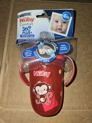 Nuby Comfort 360° Plus+ Trainer Sippy Cup - 4+ meses - Rojo - Sin BPA Foto 1 de 3