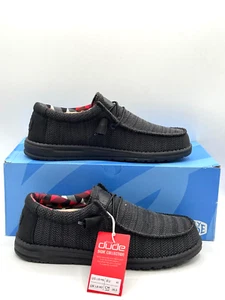 Hey Dude Men's Wally Sox Jet Black - US 8 / EU 41. - Picture 1 of 5