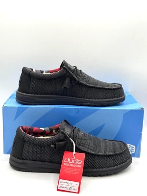 Hey Dude Men's Wally Sox Jet Black - US 8 - EU 41. - Image 1 of 4