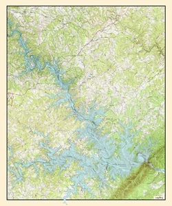 1985 Karte von Smith Mountain Lake Virginia - Bild 1 von 4