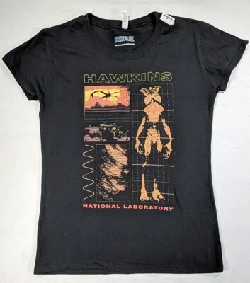 ZUNI T-Shirt Boy's sz XL Black NETFLIX "STRANGER THINGS" Crew Neck Short Slv NWT - Image 1 of 4