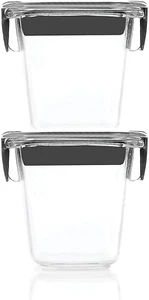 Rubbermaid Brilliance Lebensmittelbehälter Mini, 0,5 Tassen, Klar, 2er Pack - Bild 1 von 12