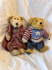 Pair of 2 Vintage Boyds Bear Plush 10" Retired Patsy, Eddie Bean Bauer NWT