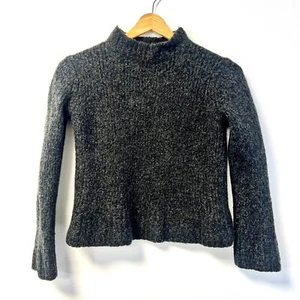 Vince Marled Textured Turtleneck Women’s Gray Wool Silk Cashmere Blend - Picture 1 of 9