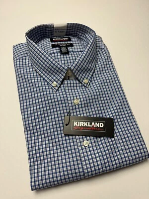 Kirkland Signature Traditional Fit Non Iron Men’s Dress Shirt XL 17 36/37 - Image 1 of 3