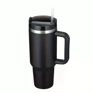 Tumbler Straw Lid Handle,Insulated Travel Stainless Steel Portable Leak-Proof - Picture 1 of 5