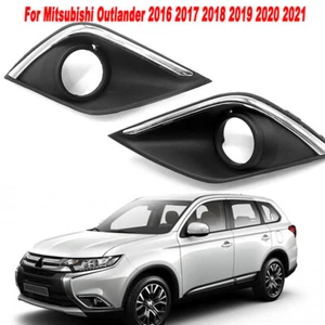 Par de luces antiniebla para parachoques delantero cromado para Mitsubishi Outlander 2016-2021 - Imagen 1 de 10