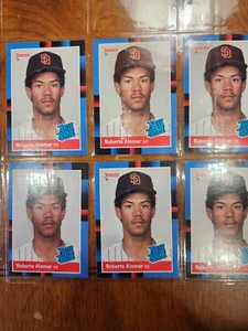 1988 Donruss # 34 ROBERTO ALOMARRATED ROOKIE Padres Indians - Bild 1 von 1