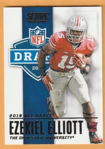Ezekiel Elliott Ohio State Buckeyes 2016 Score NFL Draft #4 Dallas Cowboys 5C - Imagen 1 de 2