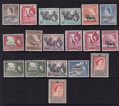 KUT 1954 Pictorial Set SG167-180a (Incl 15c, 50c 2/ & £1 Vars) -MNH - Cat £285+ - Image 1 of 2