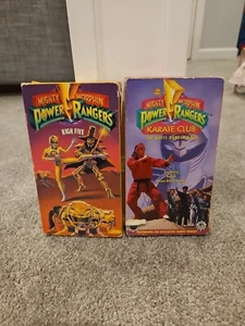 Mighty Power Rangers VHS Karate Club The White Ranger Kata 1995 & High Five 1993 - Picture 1 of 15