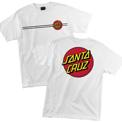 Camiseta Santa Cruz Clásica Punto Camiseta Monopatín Blanca Nueva Múltiples Talla M L XL XXL Foto 1 de 3