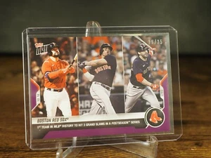 Boston Red Sox - 2021 MLB TOPPS NOW Card 984 3 Grand Slams Purple Parallel 16/25 - Picture 1 of 2