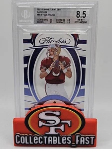 2022 Panini Flawless STEVE YOUNG Sapphire Gem 13/15 - 49ers BGS 8.5, 9.5 Subs - Picture 1 of 7