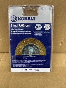 Nuevo cepillo de rueda de alambre Kobalt 3 pulgadas 7,62 cm #0323622 grueso 1/4 pulg. Vástago - Imagen 1 de 2