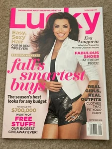 ⭐ LUCKY Magazine ⭐ September 2012 issue ⭐ EVA LONGORIA on cover ** RARE ** - Picture 1 of 2