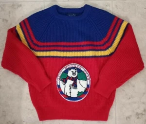 Vintage Gant Rugger Childrens Polar Bear Sweater Medium Embroidered  - Picture 1 of 7
