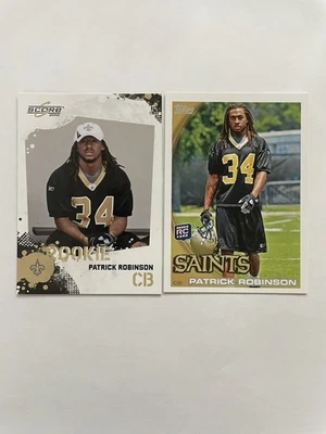 2010 Topps & Score Patrick Robinson Rookie Cards. New Orleans Saints - Image 1 of 2