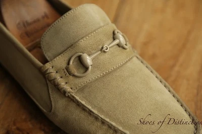 Gucci Beige Gamuza Bit Zapatos Mocasines Para Hombre UK 9 EU 43 US 10 Foto 1 de 4