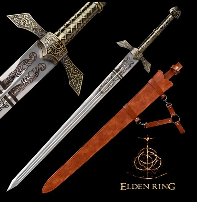 “Elden Ring Steel Sword Replica – Handmade Full-Size Collector Weapon” - Image 1 of 4