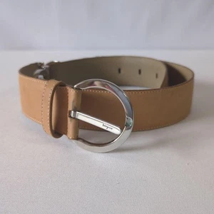 Salvatore Ferragamo Waist Belt women Brown Silver Gancini Leather from Japan - Picture 1 of 24