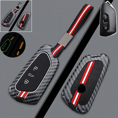 Zinc Alloy Silicone Car Key Fob Case Cover For VW Golf 8 ID.4 MK4 Seat Octavia - Image 1 of 4