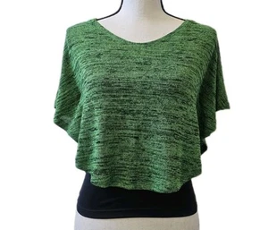 Lei 2 Piece Top Size M 7 8 Girls Black Tank Top Lace Shrug Over Connected Casual - Picture 1 of 14